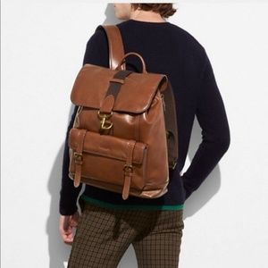 Coach brown leather Bleecker backpack